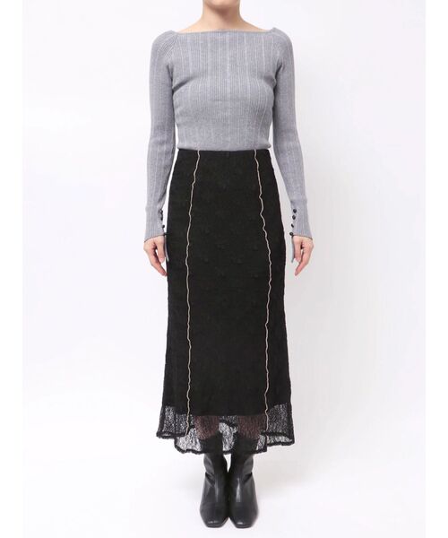 LAGUNAMOON（ラグナムーン）の「レースメローシアースカート（スカート・レディース・ブラック/アイボリー・MEDIUM/SMALL）」の19枚目の写真