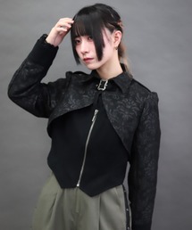 NIBBLE POISON クロップドジャケット ブラック NIBBLE POISON｜ニブルポイズンのジャケット/アウター（ブラック/黒色