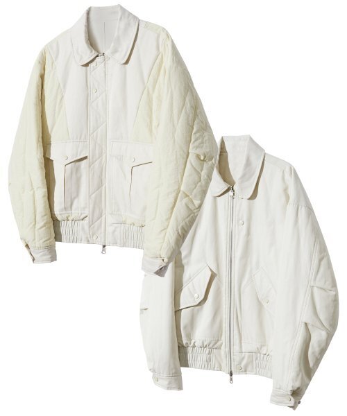 リバーシブル CWU-45P フライトボンバージャケットクリーム（MA-1