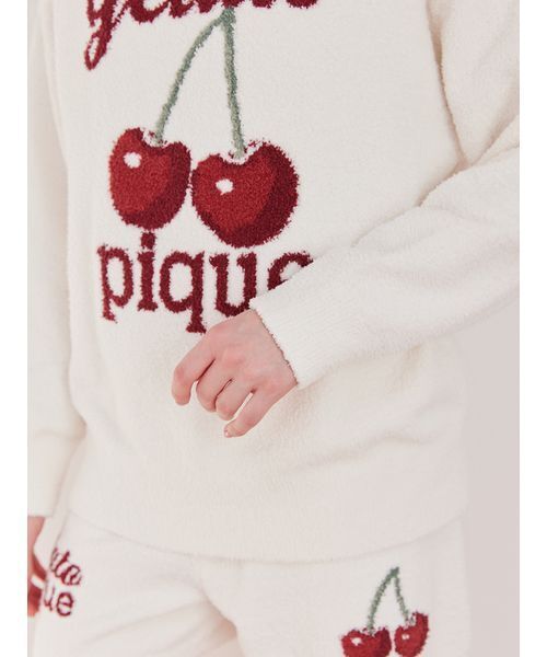 ONLINE限定カラーあり】ベビモコチェリージャガードプルオーバー