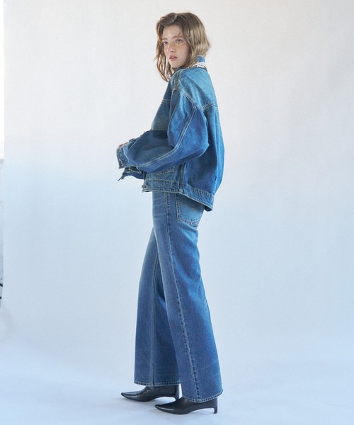Levi's（リーバイス）の「Levi's/リーバイス SOFT GRUNGE LOOSE BOOT（デニムパンツ・レディース・ダークインディゴブルー・23inch/24inch/25inch/26inch/27inch/28inch）」の8枚目の写真