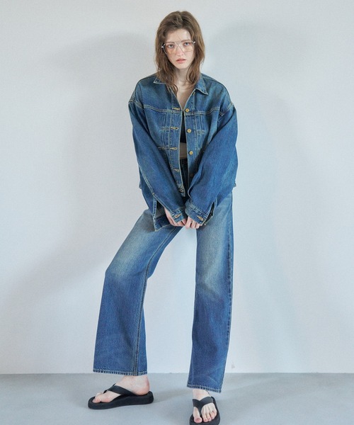 Levi's（リーバイス）の「Levi's/リーバイス SOFT GRUNGE LOOSE BOOT（デニムパンツ・レディース・ダークインディゴブルー・23inch/24inch/25inch/26inch/27inch/28inch）」の9枚目の写真