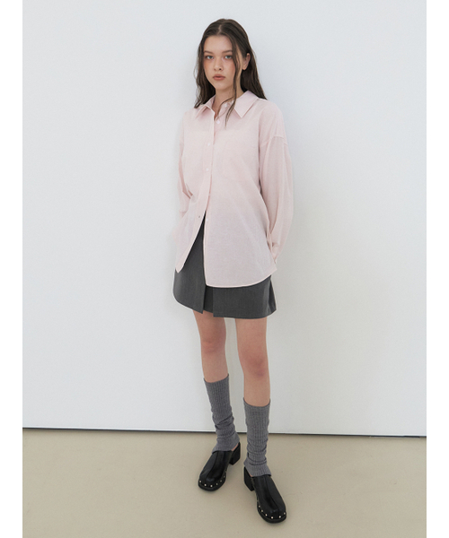 ETMON(エトモン)の「Stripe Pocket Shirt, Pink(シャツ/ブラウス・レディース・その他・FREE)」の2枚目の写真