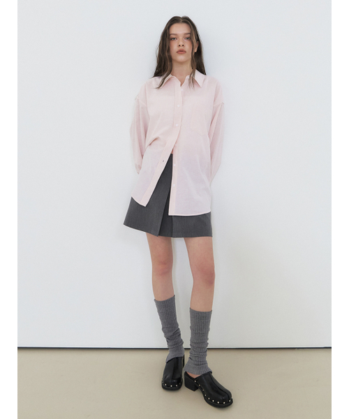 ETMON(エトモン)の「Stripe Pocket Shirt, Pink(シャツ/ブラウス・レディース・その他・FREE)」の5枚目の写真