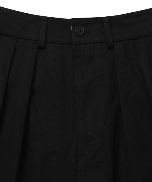 CONNECT KINLOCH（コネクトキンロック）の「ウォッシュドコットンルーズフィットツーピンタックパンツ（ブラック）（その他パンツ・メンズ・その他・XL/M/L）」の4枚目の写真