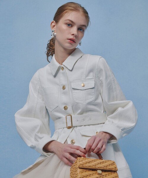 LOULOU WILLOUGHBY】カーブスリーブデニムジャケット（デニム