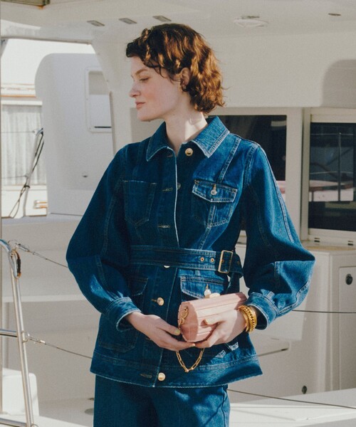 LOULOU WILLOUGHBY】カーブスリーブデニムジャケット（デニム