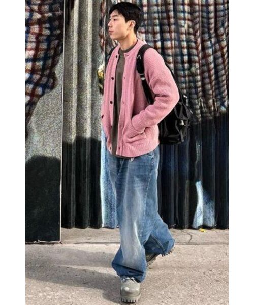 SOUNDSLIFE(サウンズライフ)の「Heavy Wool Cardigan Pink(カーディガン/ボレロ・メンズ・その他・M/L/XL)」の10枚目の写真