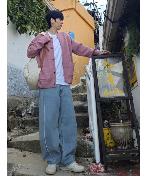 SOUNDSLIFE(サウンズライフ)の「Heavy Wool Cardigan Pink(カーディガン/ボレロ・メンズ・その他・M/L/XL)」の13枚目の写真