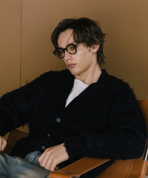 LURAKU（ルラク）の「【LURAKU】 Brushed Wool Cardigan / ブラッシュドウールカーディガン（カーディガン/ボレロ・メンズ・ダークブラウン/スカイブルー/ブラック・M/L）」の9枚目の写真