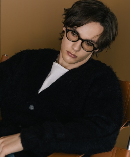 LURAKU（ルラク）の「【LURAKU】 Brushed Wool Cardigan / ブラッシュドウールカーディガン（カーディガン/ボレロ・メンズ・ダークブラウン/スカイブルー/ブラック・M/L）」の10枚目の写真