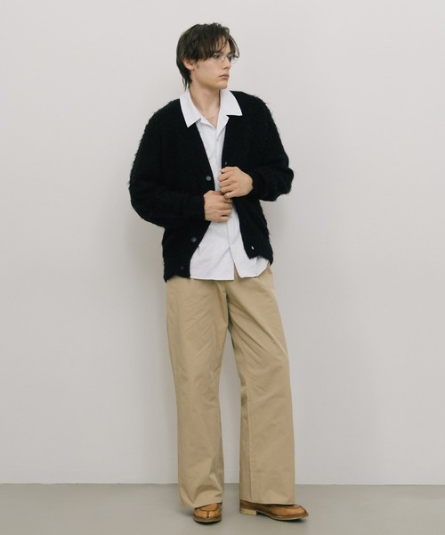 LURAKU（ルラク）の「【LURAKU】 Brushed Wool Cardigan / ブラッシュドウールカーディガン（カーディガン/ボレロ・メンズ・ダークブラウン/スカイブルー/ブラック・M/L）」の14枚目の写真