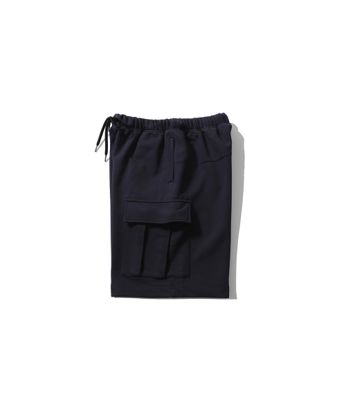MOIF（モイフ）の「[SS25] OVER MIL SWEAT SHORTS / NAVY（その他パンツ・メンズ・その他・S/M/L）」の2枚目の写真
