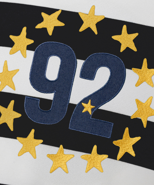 TRILLION(トリリオン)の「ストライプ92スターロゴラグビーポロシャツ_ブラック(ポロシャツ・メンズ・その他・M/L/XL)」の8枚目の写真