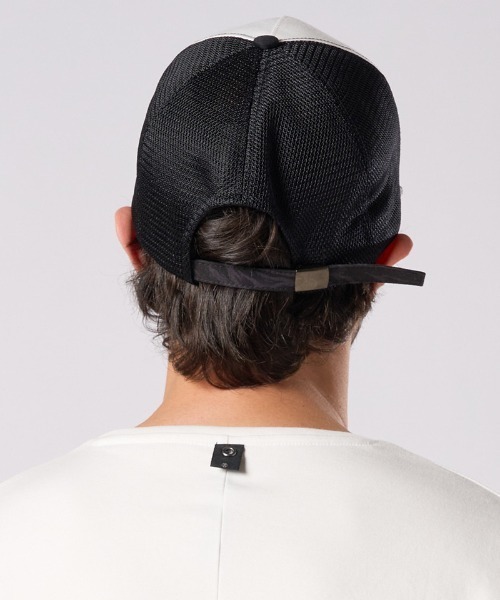 wjk(ダヴルジェイケイ)の「mko13371- wave cut-off mesh cap メッシュキャップ(810 mw05i)(キャップ・メンズ・ブラック/ブラック×ホワイト・FREE)」の8枚目の写真
