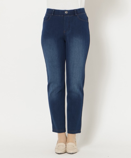 Rose Tiara（ローズティアラ）の「【伸縮性◎】ニットデニムパンツ（デニムパンツ・レディース・ネイビー・38/42/46）」の11枚目の写真