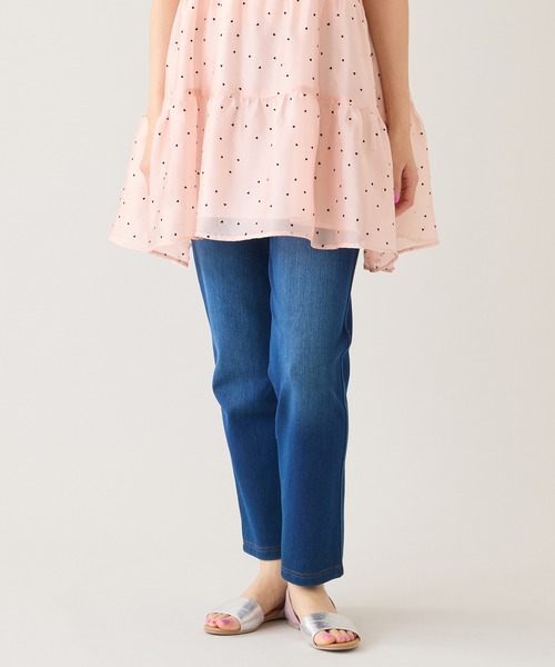 Rose Tiara（ローズティアラ）の「【伸縮性◎】ニットデニムパンツ（デニムパンツ・レディース・ネイビー・38/42/46）」の7枚目の写真