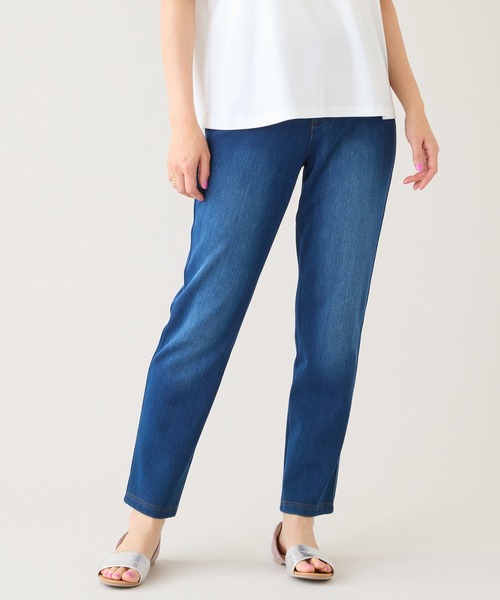 Rose Tiara（ローズティアラ）の「【伸縮性◎】ニットデニムパンツ（デニムパンツ・レディース・ネイビー・38/42/46）」の9枚目の写真