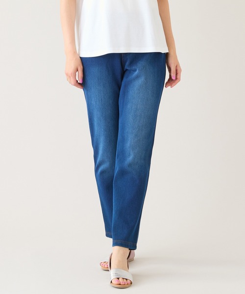 Rose Tiara（ローズティアラ）の「【伸縮性◎】ニットデニムパンツ（デニムパンツ・レディース・ネイビー・38/42/46）」の10枚目の写真