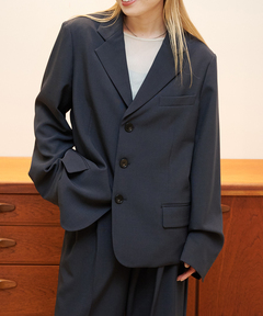 セール】LAYERED ASYMMETRY JACKET / レイヤードアシンメトリー