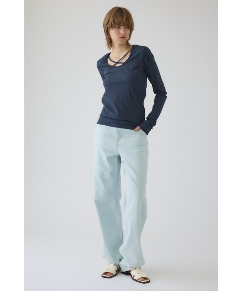 RIM.ARK（リムアーク）の「Stylish work denim PT スタイリッシュワークデニムパンツ（デニムパンツ・レディース・ブラック/ブルー・38/36）」の18枚目の写真