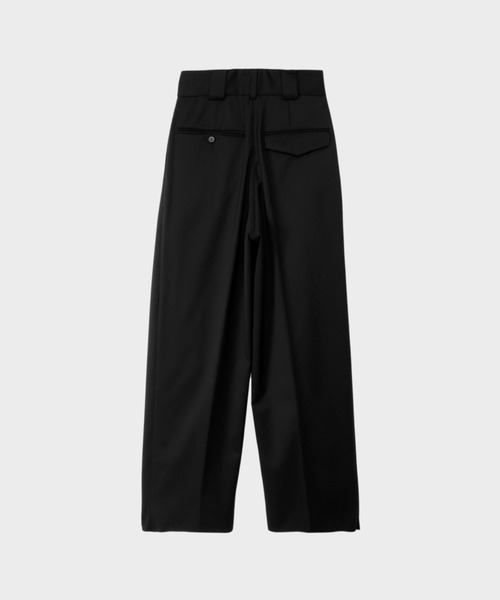 CINOH(チノ)の「T/W TWILL HIGH WAIST TWO TUCK PANTS(スラックス・レディース・グレー/ブラック・38/36)」の3枚目の写真