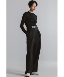 CINOH（チノ）の「T/W TWILL HIGH WAIST TWO TUCK PANTS（スラックス）」