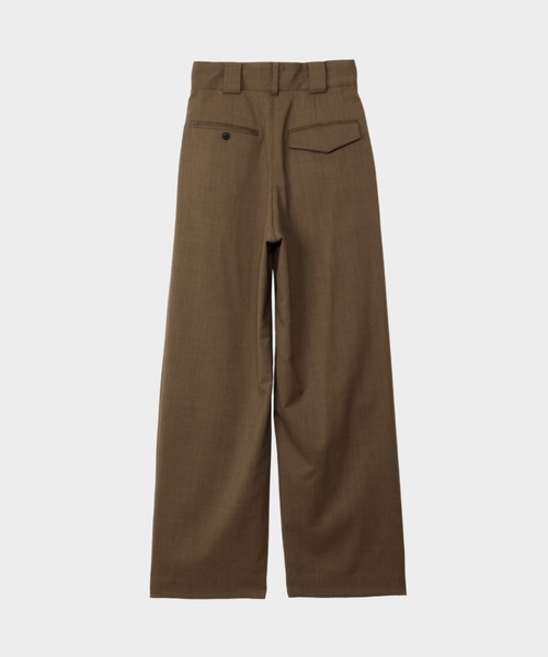 CINOH(チノ)の「T/W TWILL HIGH WAIST TWO TUCK PANTS(スラックス・レディース・グレー/ブラック・38/36)」の10枚目の写真