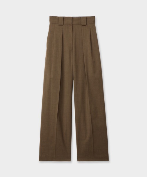 CINOH(チノ)の「T/W TWILL HIGH WAIST TWO TUCK PANTS(スラックス・レディース・グレー/ブラック・38/36)」の9枚目の写真