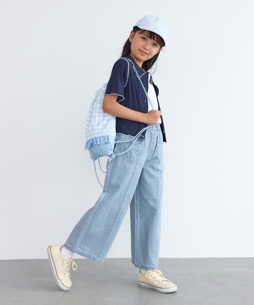 ROPE' PICNIC（ロペピクニック）の「【KIDS/キッズ】ハートポケットストレートワイドデニムパンツ（デニムパンツ・キッズ・サックスブルー/ネイビー・L/M/S）」の19枚目の写真