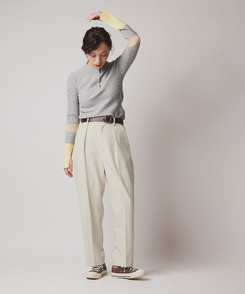 W:Huku(フーク)の「【W:Huku / ソフトタッチツイル】タック テーパード パンツ / Soft-Touch Twill Tucked Tapered Pants(スラックス・レディース・ブラック/ブラウン系その他/グレー系その他/ベージュ系その他・FREE)」の11枚目の写真