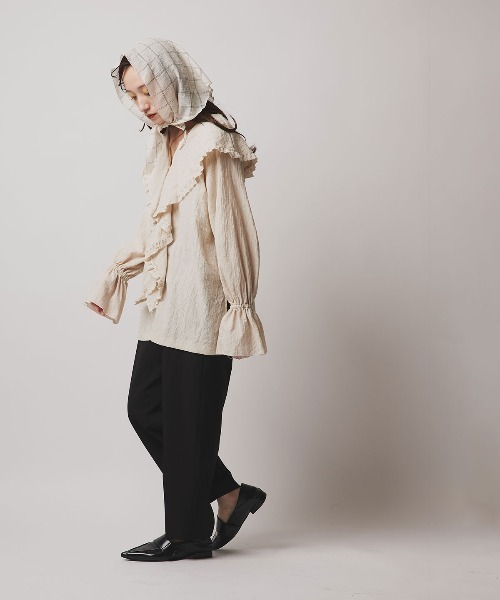 W:Huku(フーク)の「【W:Huku / ソフトタッチツイル】タック テーパード パンツ / Soft-Touch Twill Tucked Tapered Pants(スラックス・レディース・ブラック/ブラウン系その他/グレー系その他/ベージュ系その他・FREE)」の14枚目の写真