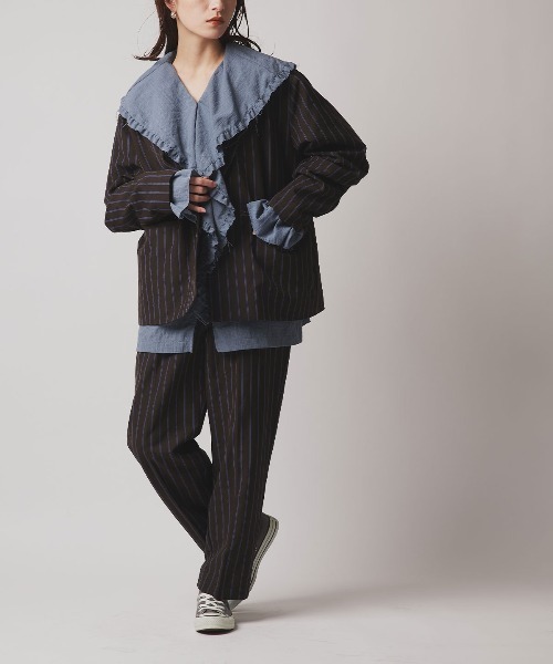 W:Huku(フーク)の「【W:Huku / ソフトタッチツイル】タック テーパード パンツ / Soft-Touch Twill Tucked Tapered Pants(スラックス・レディース・ブラック/ブラウン系その他/グレー系その他/ベージュ系その他・FREE)」の17枚目の写真