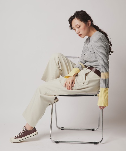 W:Huku(フーク)の「【W:Huku / ソフトタッチツイル】タック テーパード パンツ / Soft-Touch Twill Tucked Tapered Pants(スラックス・レディース・ブラック/ブラウン系その他/グレー系その他/ベージュ系その他・FREE)」の18枚目の写真
