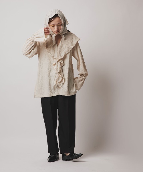 W:Huku(フーク)の「【W:Huku / ソフトタッチツイル】タック テーパード パンツ / Soft-Touch Twill Tucked Tapered Pants(スラックス・レディース・ブラック/ブラウン系その他/グレー系その他/ベージュ系その他・FREE)」の22枚目の写真