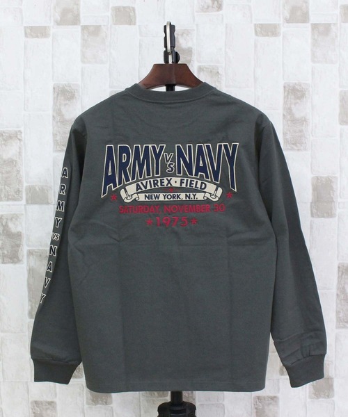 AVIREX(アヴィレックス)の「ARMY VS NAVY GAME DAY L/S T-SHIRT(Tシャツ/カットソー・メンズ・ホワイト/ネイビー/チャコールグレー・XXL/XL/L/M)」の2枚目の写真