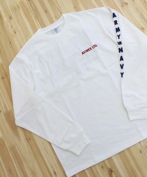 AVIREX(アヴィレックス)の「ARMY VS NAVY GAME DAY L/S T-SHIRT(Tシャツ/カットソー・メンズ・ホワイト/ネイビー/チャコールグレー・XXL/XL/L/M)」の5枚目の写真