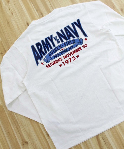 AVIREX(アヴィレックス)の「ARMY VS NAVY GAME DAY L/S T-SHIRT(Tシャツ/カットソー・メンズ・ホワイト/ネイビー/チャコールグレー・XXL/XL/L/M)」の6枚目の写真
