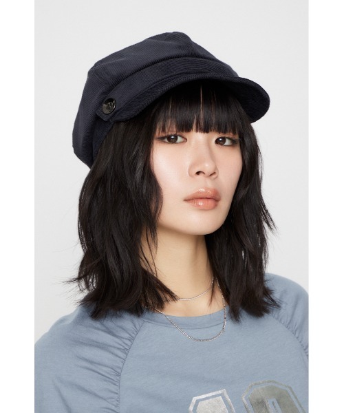 LAGUA GEM（ラグアジェム）の「CORDUROY キャップ（キャスケット・レディース・ベージュ/ライトブラック・FREE）」の8枚目の写真