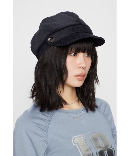 LAGUA GEM（ラグアジェム）の「CORDUROY キャップ（キャスケット・レディース・ベージュ/ライトブラック・FREE）」の9枚目の写真