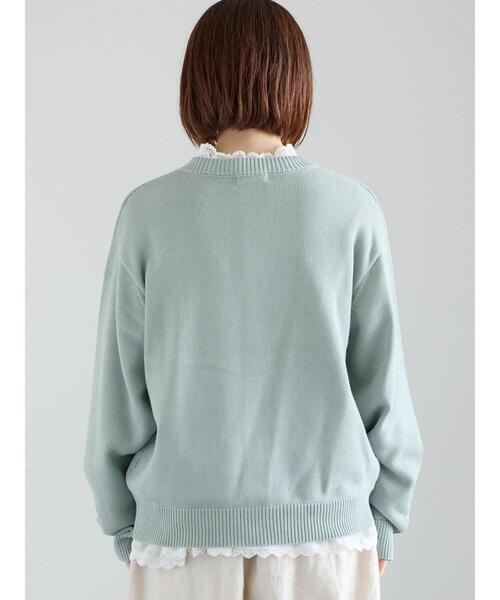 Samansa Mos2（サマンサ モスモス）の「花柄ジャカードカーディガン（カーディガン/ボレロ・レディース・グレー/サックスブルー/ベージュ・F）」の13枚目の写真