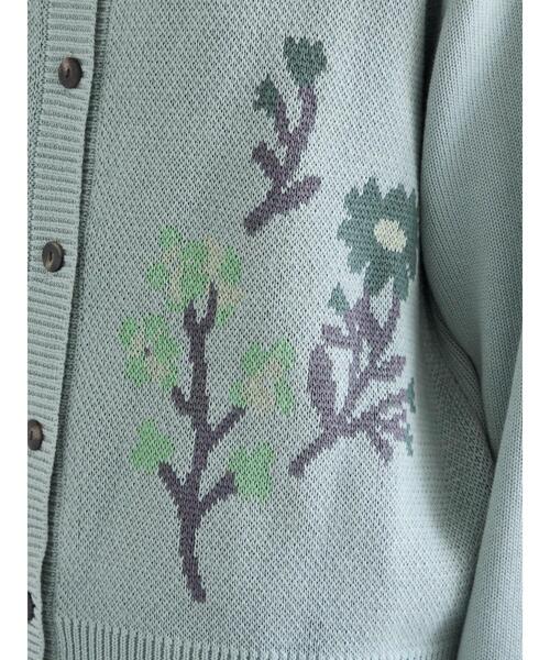 Samansa Mos2（サマンサ モスモス）の「花柄ジャカードカーディガン（カーディガン/ボレロ・レディース・グレー/サックスブルー/ベージュ・F）」の17枚目の写真