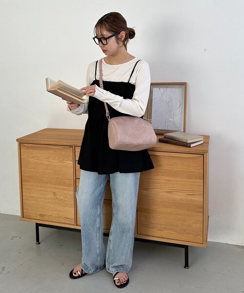 DISCOAT(ディスコート)の「ヴィンテージ調パイピングショルダーバッグ(ショルダーバッグ・レディース・ブラック/ブラウン/ピンク・FREE)」の20枚目の写真