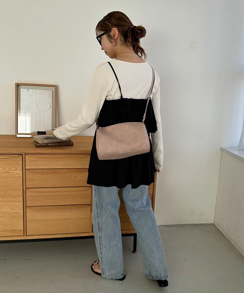 DISCOAT(ディスコート)の「ヴィンテージ調パイピングショルダーバッグ(ショルダーバッグ・レディース・ブラック/ブラウン/ピンク・FREE)」の21枚目の写真