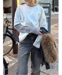 LE CIEL BLEU(ルシェルブルー)の「モックレイヤーLS Tシャツ Mock-Layer LS T-Shirt(Tシャツ/カットソー)」