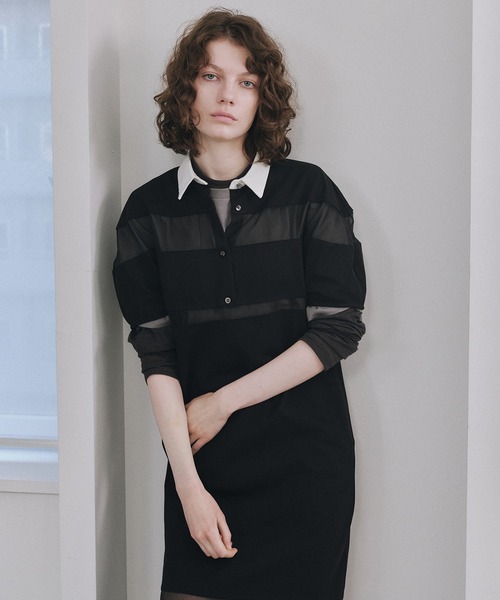 LE CIEL BLEU(ルシェルブルー)の「モックレイヤーLS Tシャツ / Mock-Layer LS T-Shirt(Tシャツ/カットソー・レディース・グレー/ホワイト・36)」の13枚目の写真