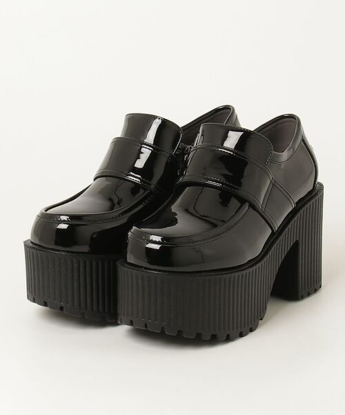 YOSUKE（ヨースケ）の「ヨースケYOSUKEウィメンズ厚底タンクソールローファーシューズ2605023（ローファー・レディース・シルバー/クリアブラック/ホワイト/ブラック・LL/L/M/S）」の3枚目の写真