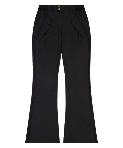 LUVISTRUE(ラヴイズトゥルー)の「EL RIBBON BOOTSCUT PANTS(BLACK)(その他パンツ・レディース・その他・SMALL/MEDIUM)」の2枚目の写真