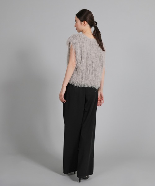 select MOCA Et（セレクトモカエト）の「【Et】2WAY feather Short Vest（ベスト・レディース・アイボリー/グレー・FREE）」の20枚目の写真