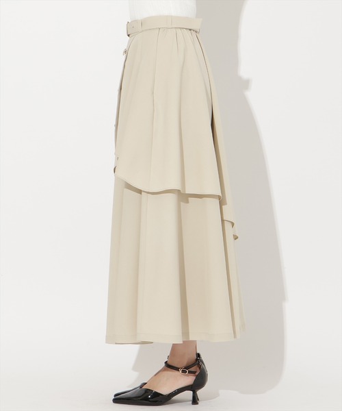 AND COUTURE（アンドクチュール）の「ベルト付きレイヤードデザインフレアスカート（スカート・レディース・グレー系その他/ブルー/ブルー系その他/ベージュ・MEDIUM/SMALL）」の17枚目の写真